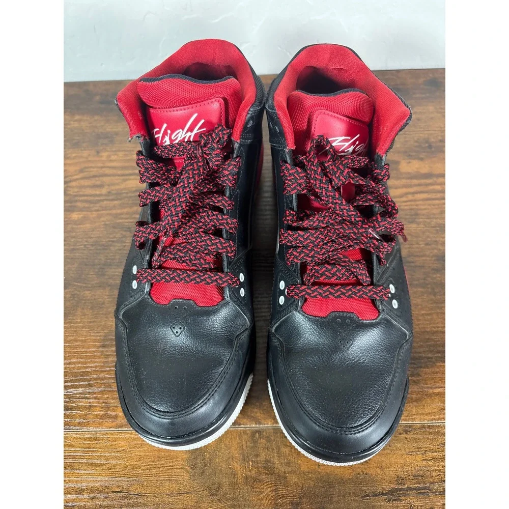 Jordan Flight Origin Mens 11 Black Gym Red White Mid Sneakers 599593-001